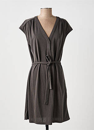 Robe courte manches courtes manches courtes gris YAYA femme