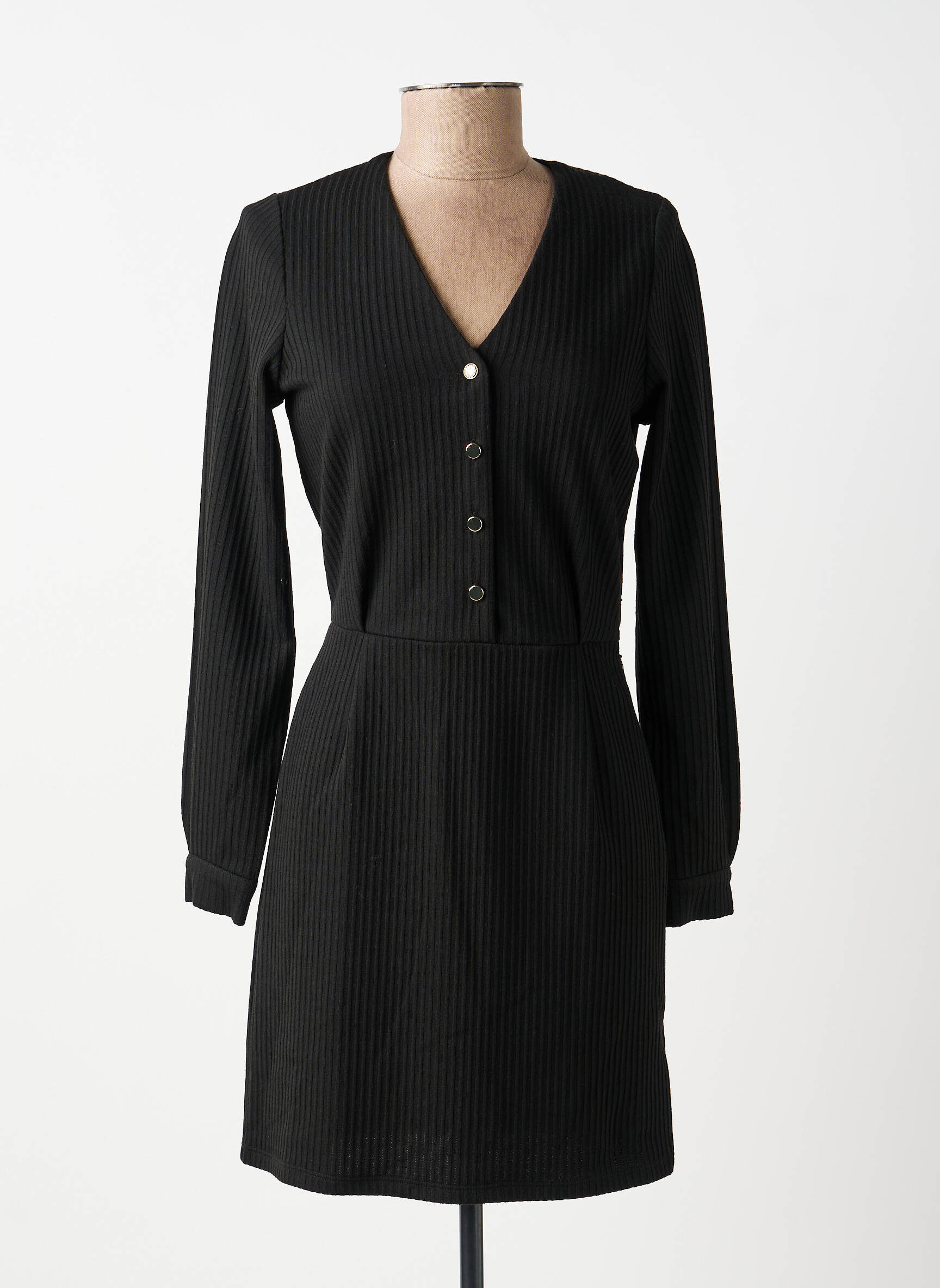 Robe courte manches longues manches longues noir I.CODE (By IKKS) femme