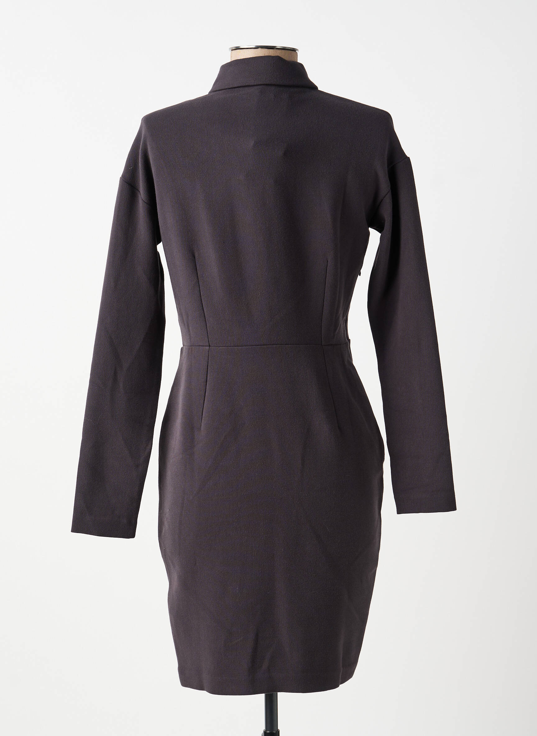 Robe courte manches longues manches longues noir YAYA femme