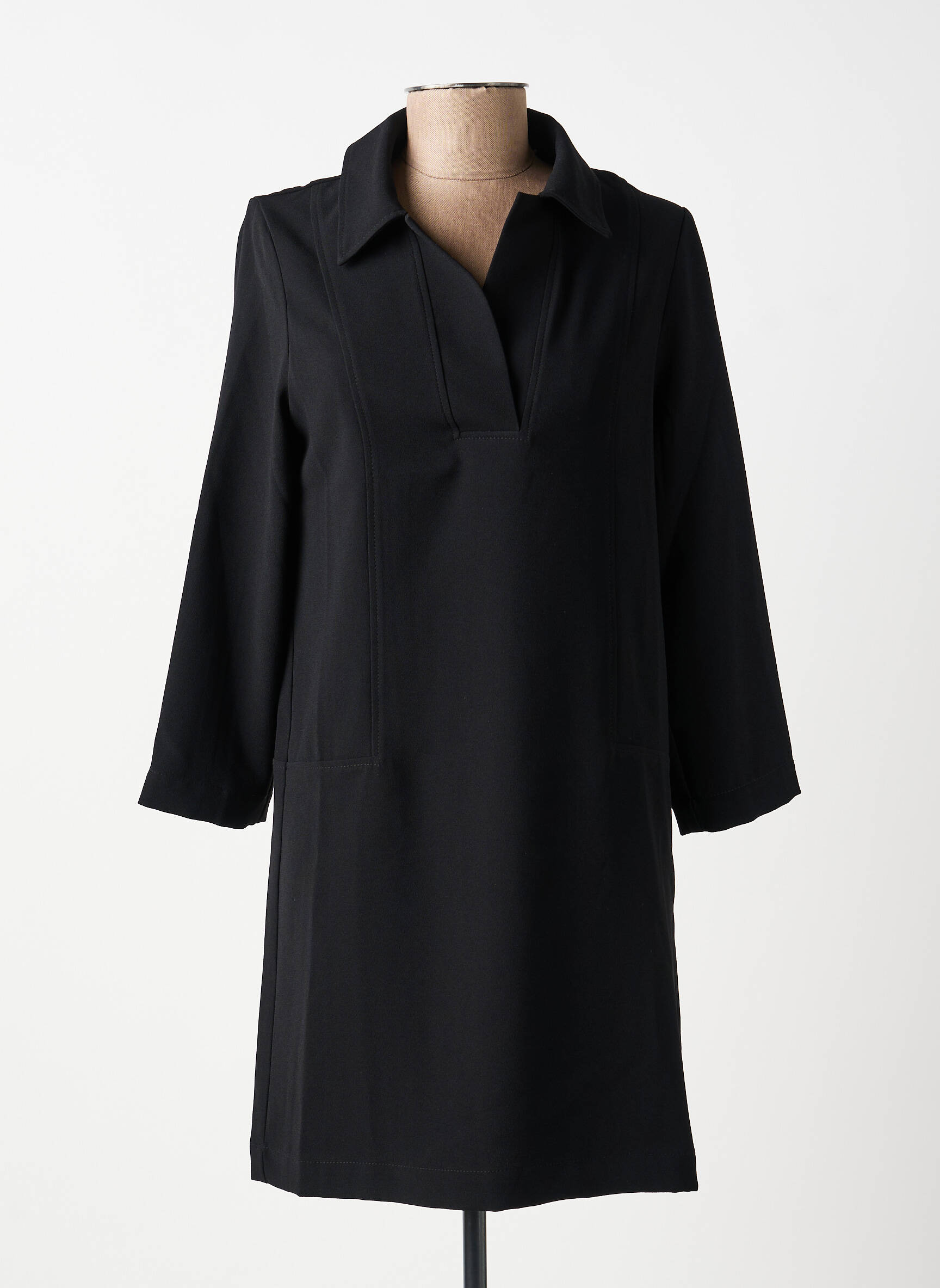 Robe courte manches longues manches longues noir I.CODE (By IKKS) femme