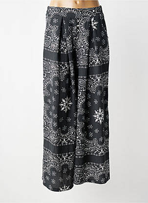 Pantalon droit tissage crêpe taille normale gris GARDEN  femme