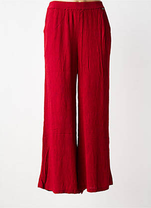 Pantalon large tissage crêpe taille normale rouge AGATHE & LOUISE femme