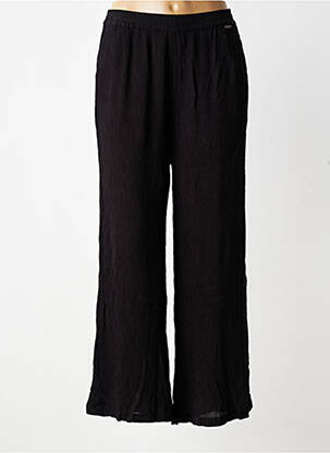 Pantalon large tissage crêpe taille normale noir AGATHE & LOUISE femme
