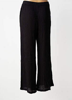 Pantalon large tissage crêpe taille normale noir AGATHE & LOUISE femme