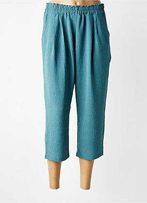 Pantacourt coupe droite taille normale bleu ATLANTA femme