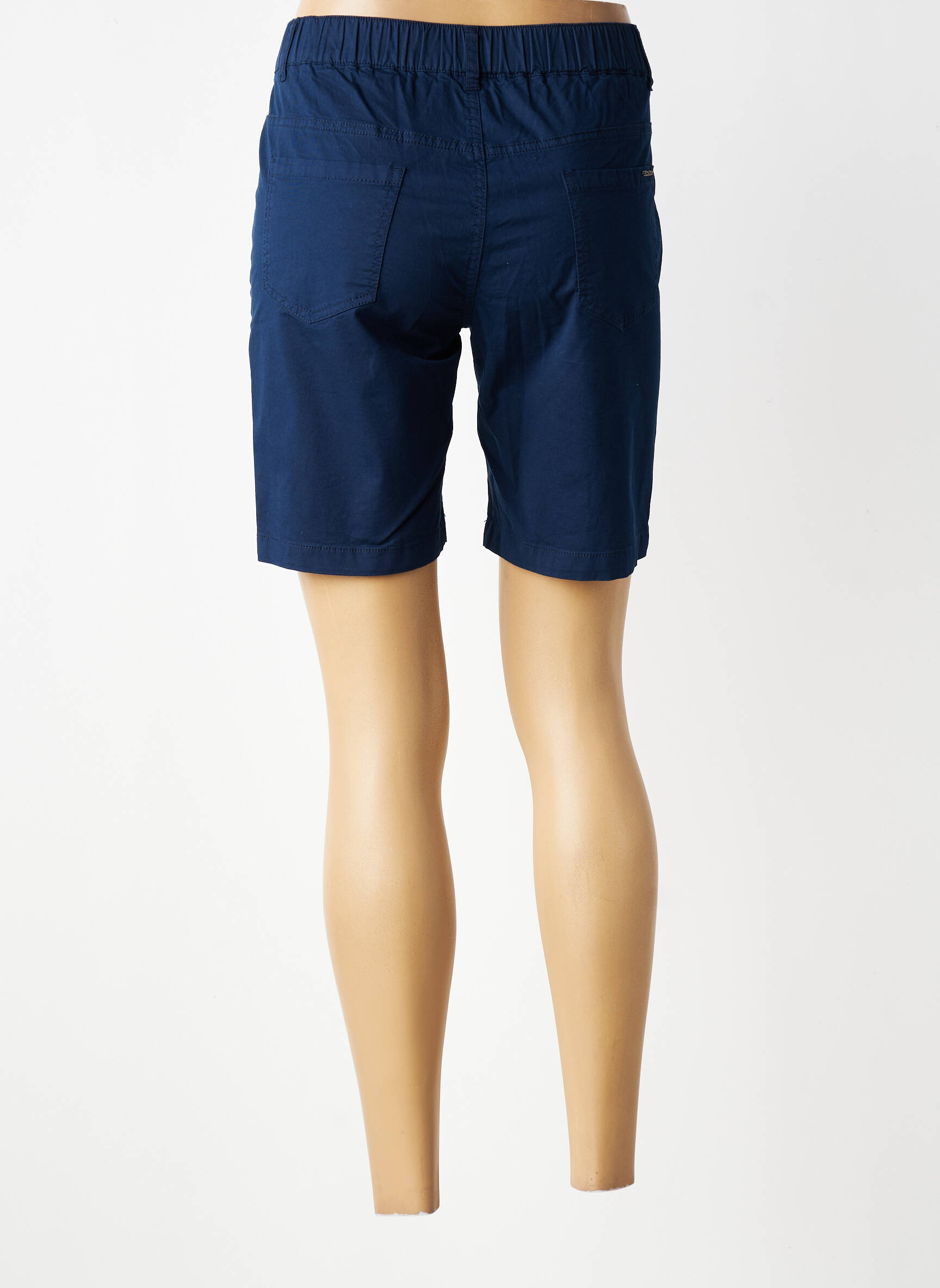 Short fermeture zippée sous rabat boutonné taille normale bleu S.QUISE femme