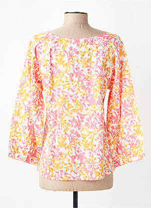 Blouse tissage popeline manches 3/4 orange AGATHE & LOUISE femme