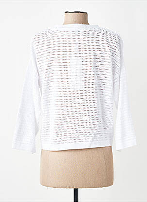 Gilet manches longues manches 3/4 blanc AGATHE & LOUISE femme