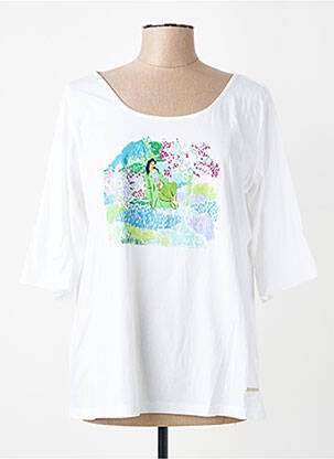 T-shirt coupe droite manches courtes blanc AGATHE & LOUISE femme