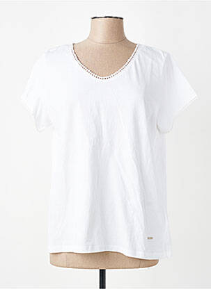 T-shirt coupe droite manches courtes blanc AGATHE & LOUISE femme