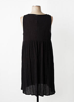 Robe mi-longue coupe fluide sans manche noir AGATHE & LOUISE femme