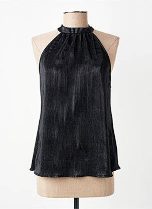 Top stretch sans manche noir ADILYNN femme