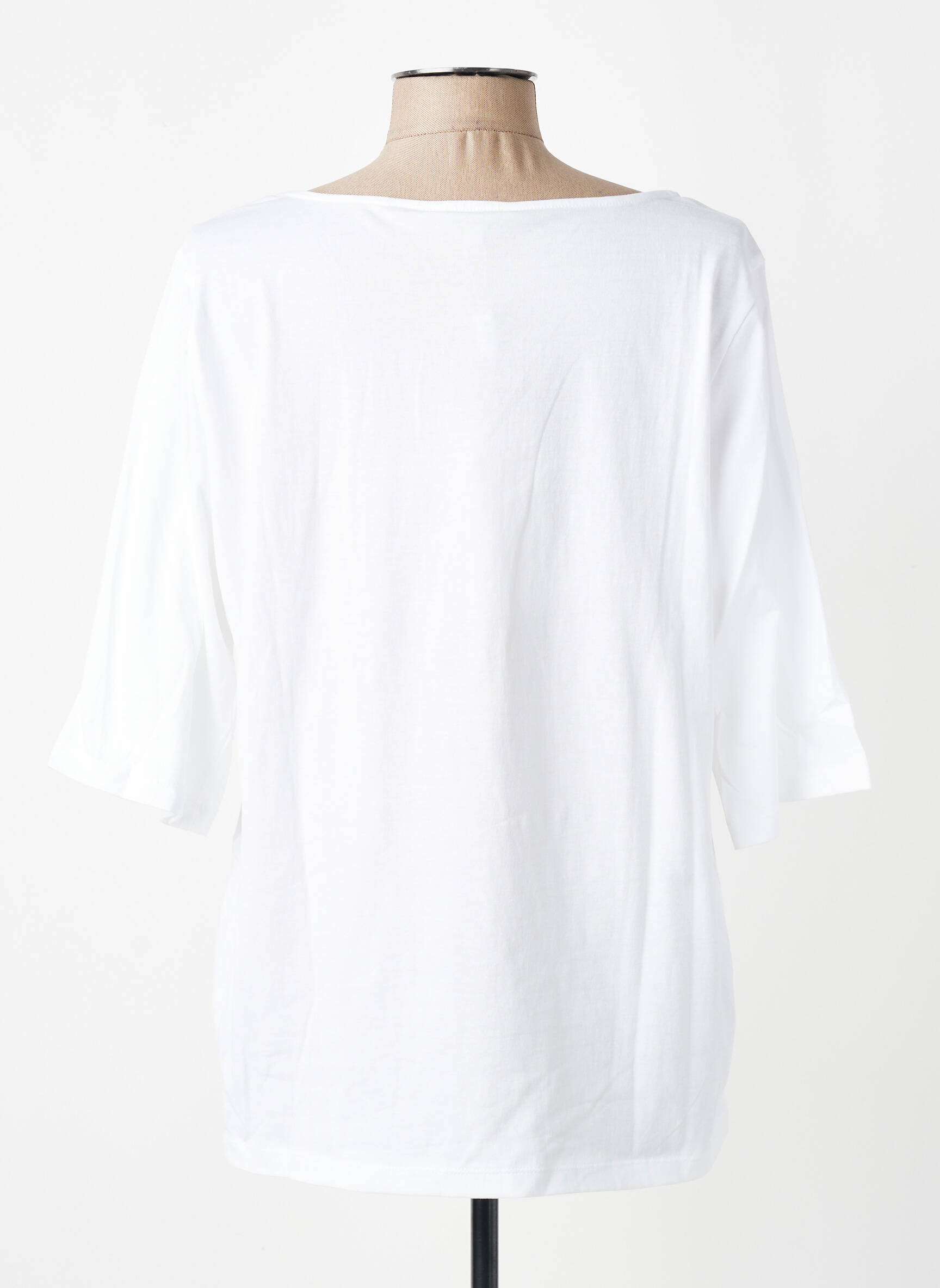 T-shirt coupe droite manches courtes blanc AGATHE & LOUISE femme
