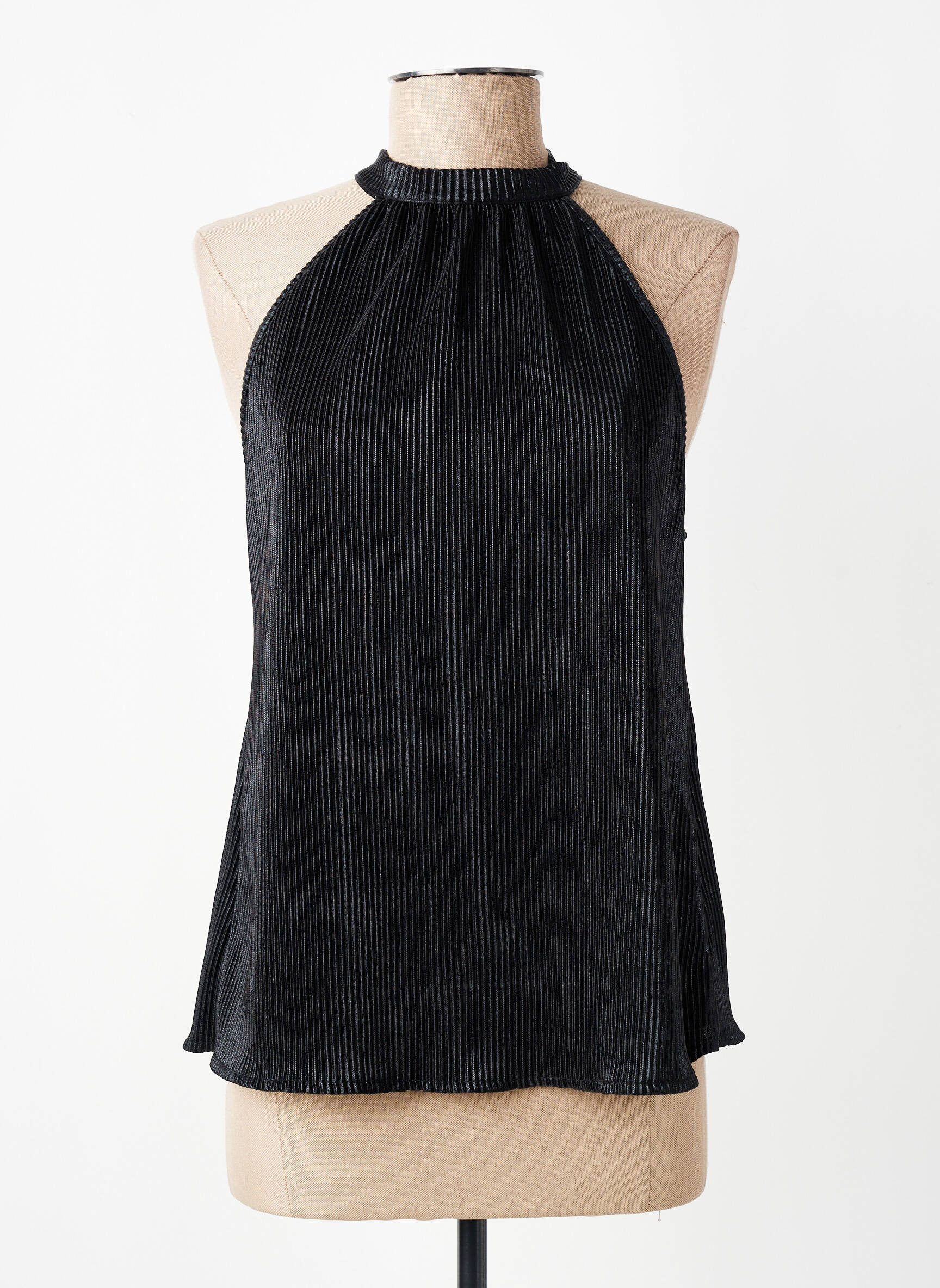 Top stretch sans manche noir ADILYNN femme