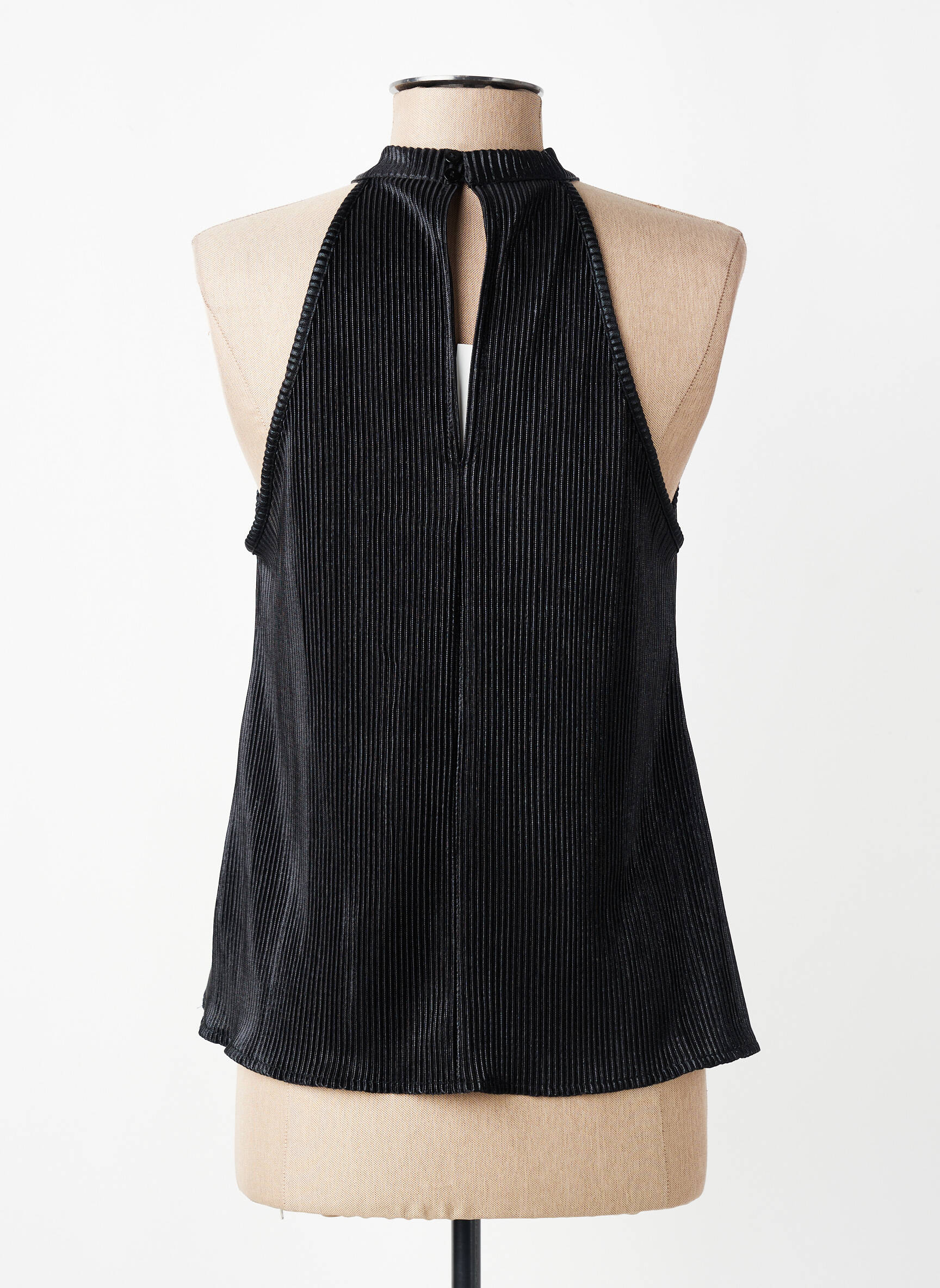 Top stretch sans manche noir ADILYNN femme