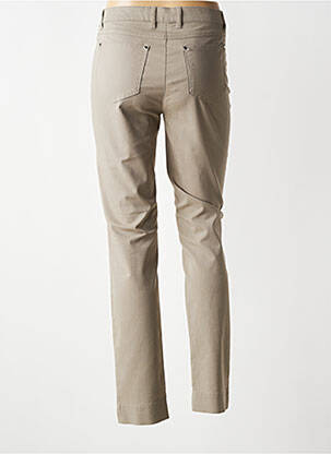 Pantalon droit tissage popeline taille normale beige RABE femme