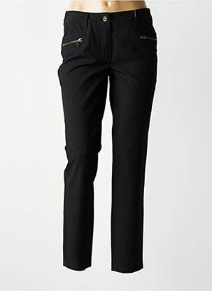 Pantalon slim tissage popeline taille normale noir BASLER femme