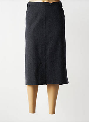 Jupe longue fermeture zippée au dos gris FRANCOISE femme