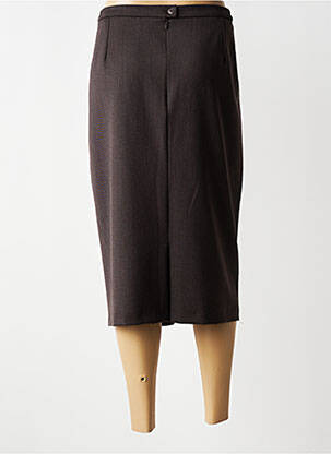 Jupe longue fermeture zippée au dos marron IMPULSION femme