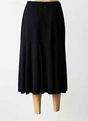 Jupe longue fermeture zippée au dos noir FRANCOISE femme
