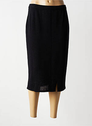 Jupe mi-longue stretch noir ATTITUDE femme