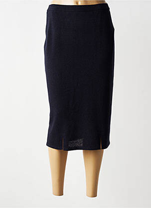 Jupe mi-longue stretch bleu ATTITUDE femme