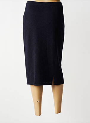 Jupe mi-longue stretch bleu ATTITUDE femme