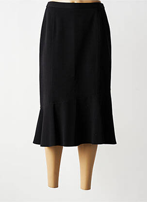 Jupe mi-longue taille normale noir FRANCOISE femme