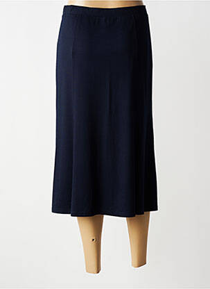 Jupe longue coupe fluide bleu LUCIA femme