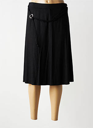 Jupe mi-longue stretch noir FRANK WALDER femme