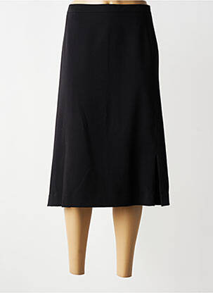 Jupe mi-longue taille normale noir FRANCOISE femme