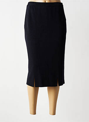 Jupe mi-longue stretch bleu ATTITUDE femme
