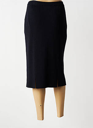 Jupe mi-longue stretch bleu ATTITUDE femme