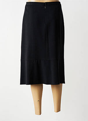 Jupe mi-longue coupe droite noir FRANCOISE femme