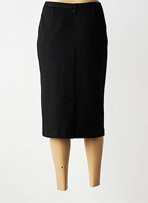 Jupe mi-longue stretch noir FRANCOISE femme
