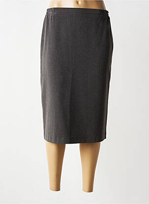 Jupe mi-longue stretch gris FRANCE RIVOIRE femme