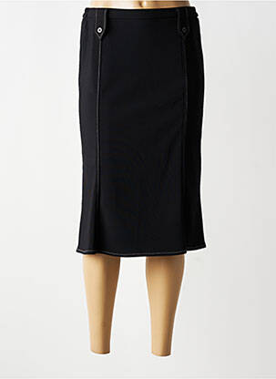 Jupe mi-longue stretch noir FRANCE RIVOIRE femme