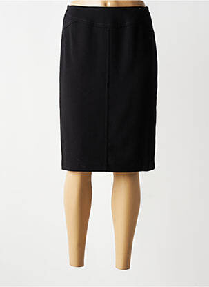 Jupe mi-longue stretch noir FRANCE RIVOIRE femme