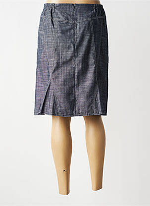 Jupe mi-longue coupe droite gris GUY DUBOUIS femme