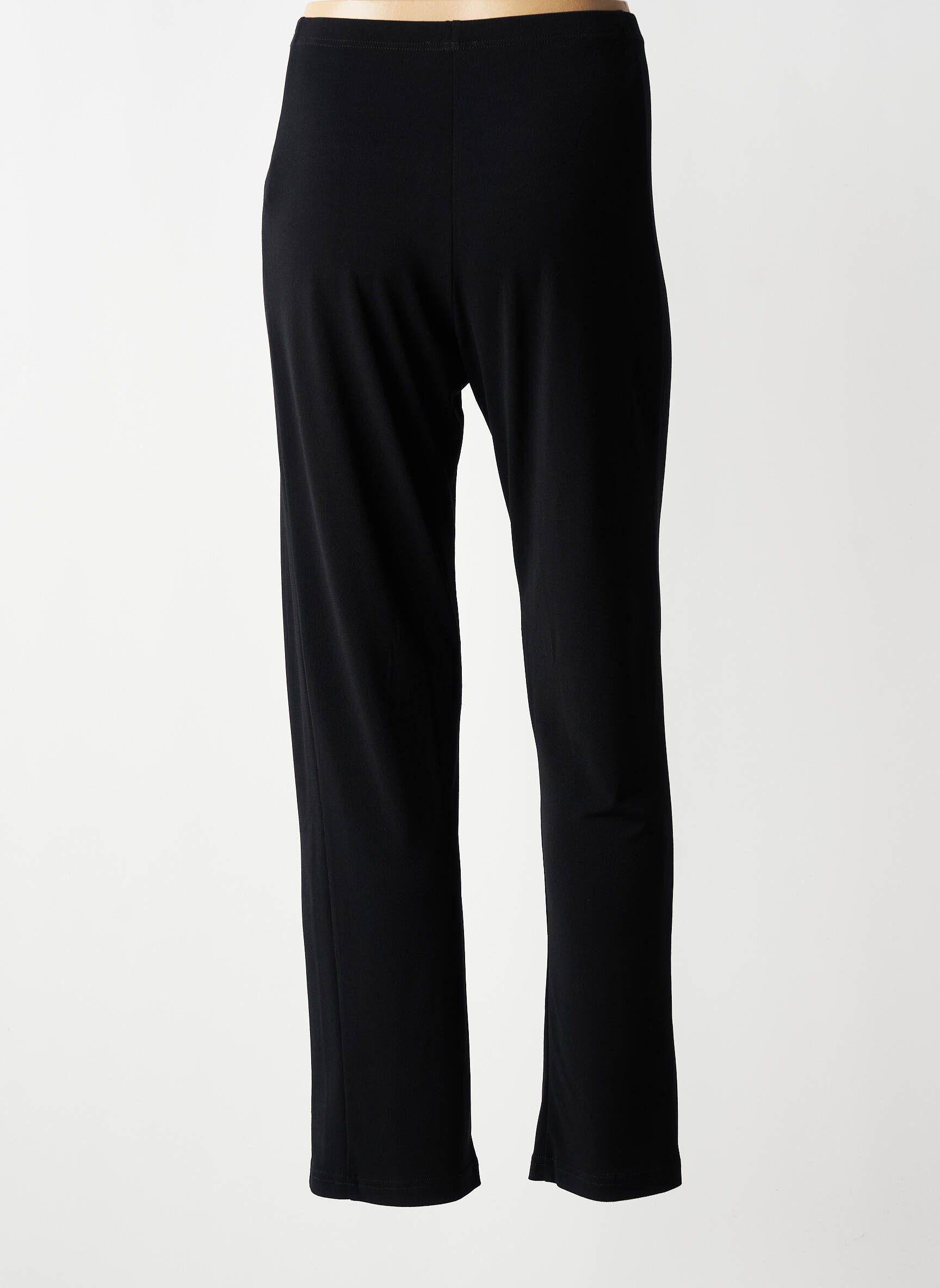 Pantalon droit stretch taille normale noir FRANCE RIVOIRE femme