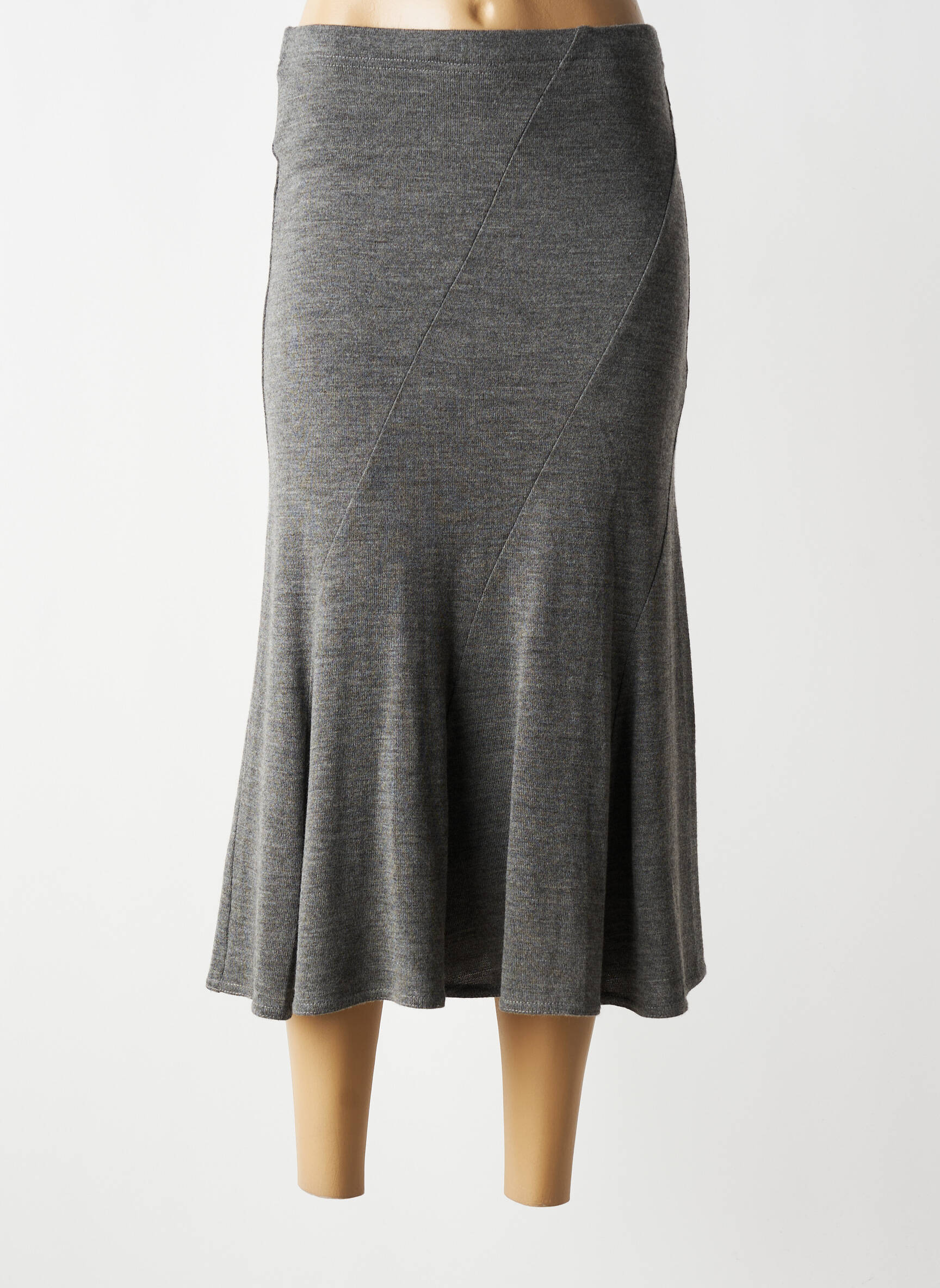 Jupe longue doublure gris CHASSAGNARD femme