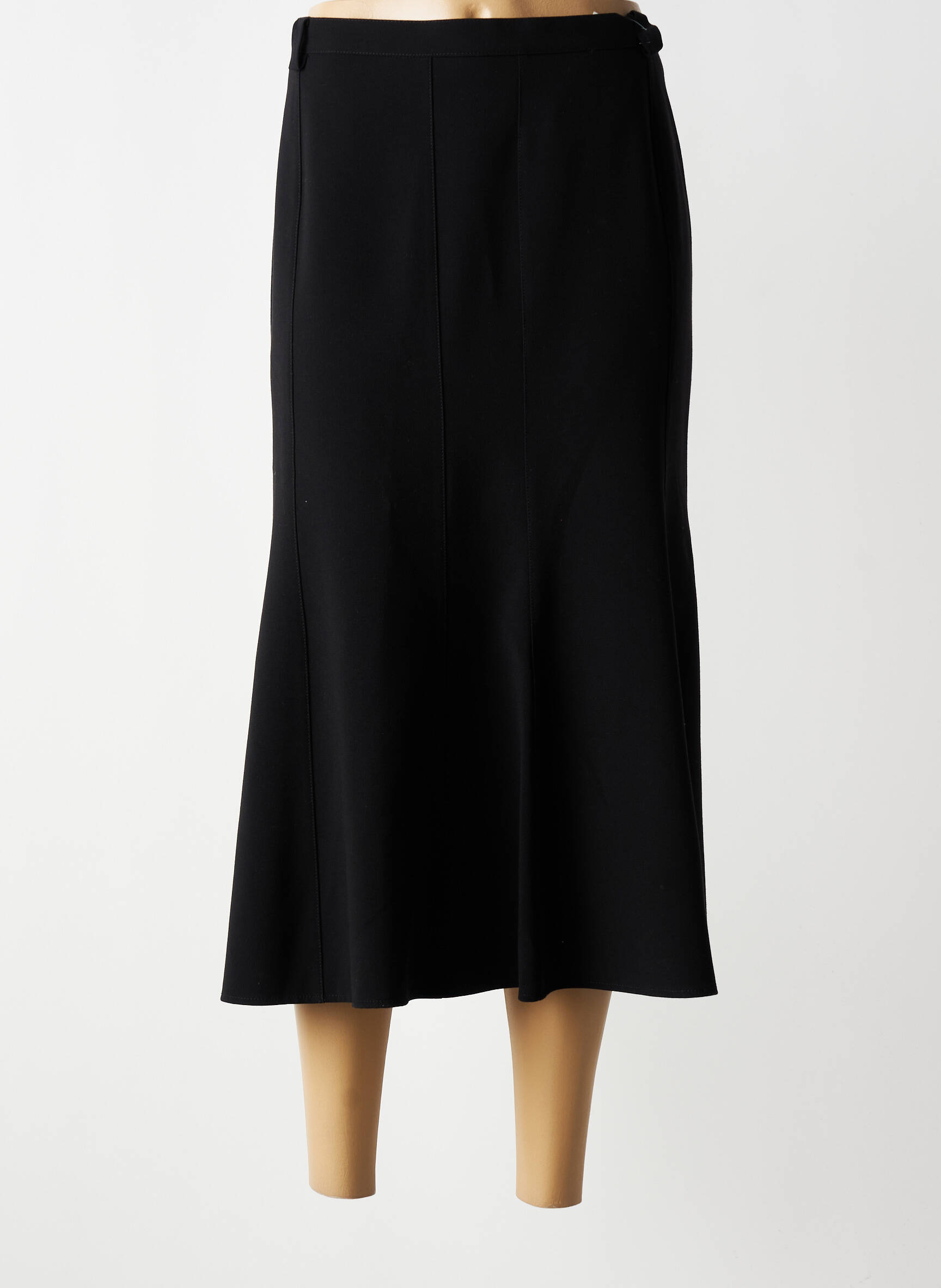 Jupe longue fermeture zip latéral noir FRANCOISE femme