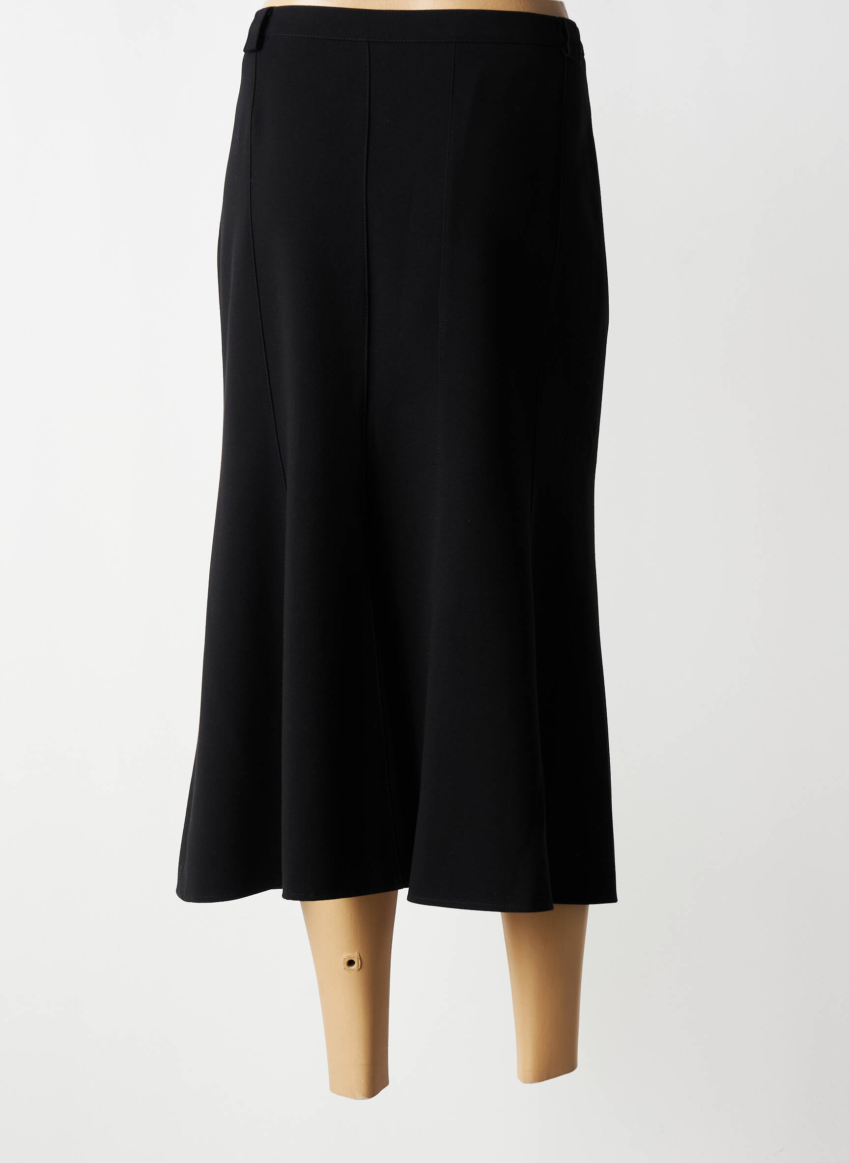Jupe longue fermeture zip latéral noir FRANCOISE femme