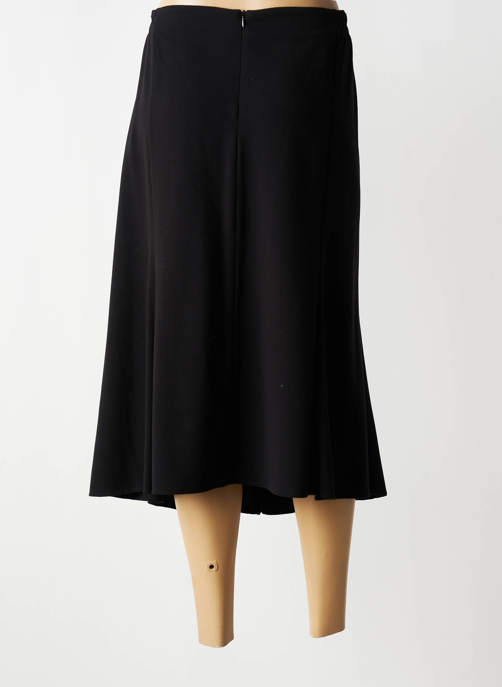 Jupe longue fermeture zippée au dos noir FRANCE RIVOIRE femme