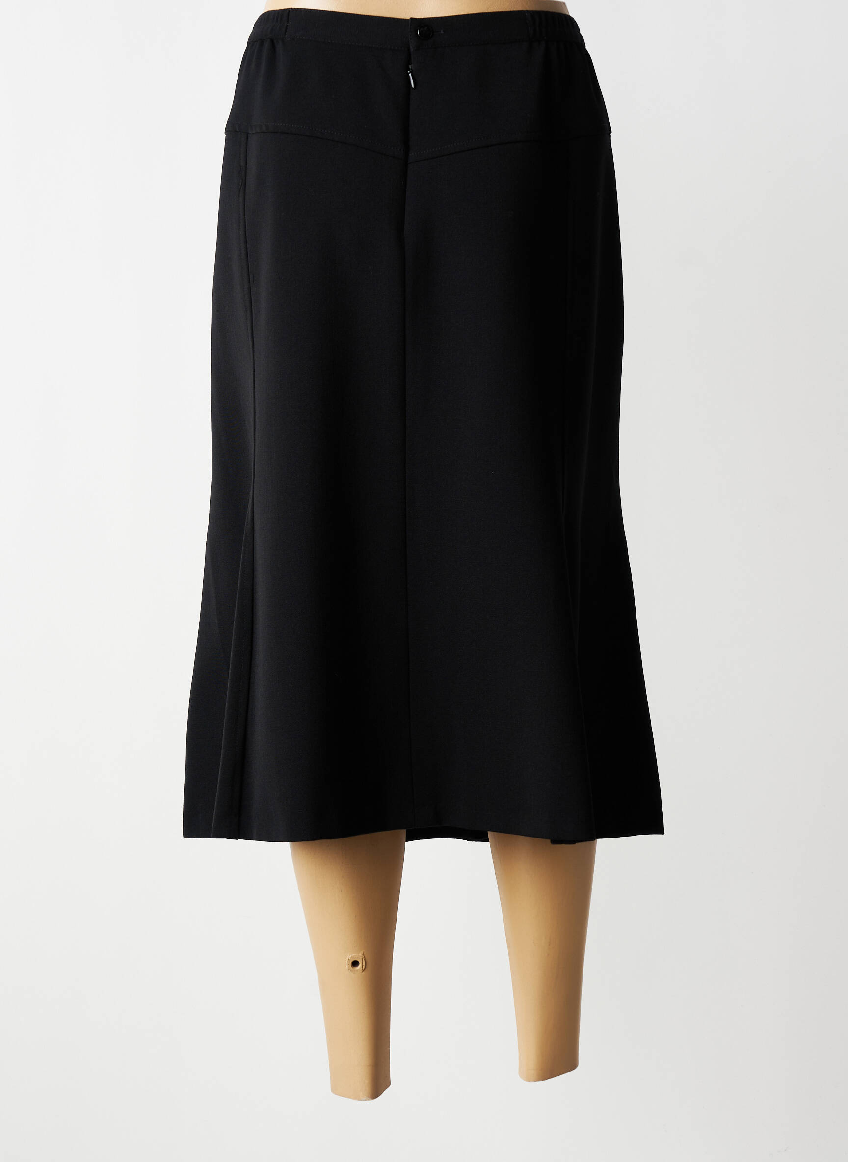 Jupe longue fermeture zippée au dos noir FRANCOISE femme