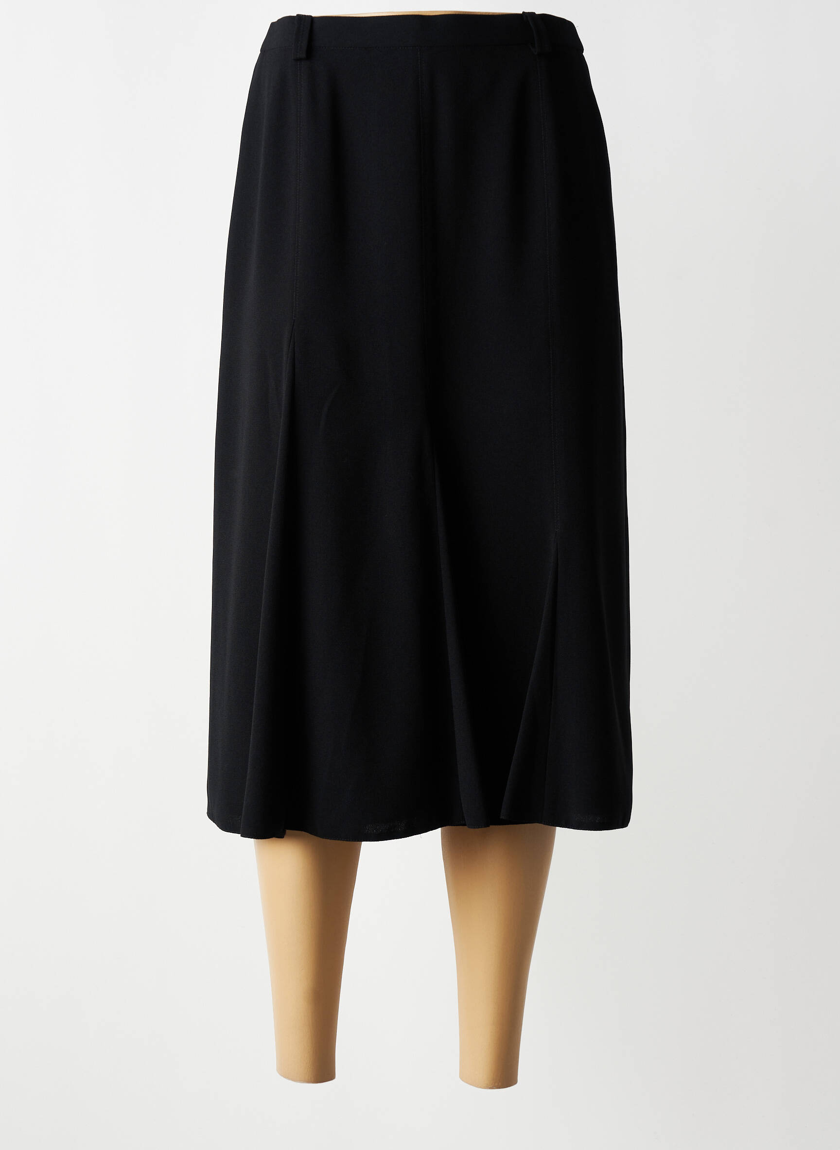 Jupe longue fermeture zippée au dos noir FRANCOISE femme