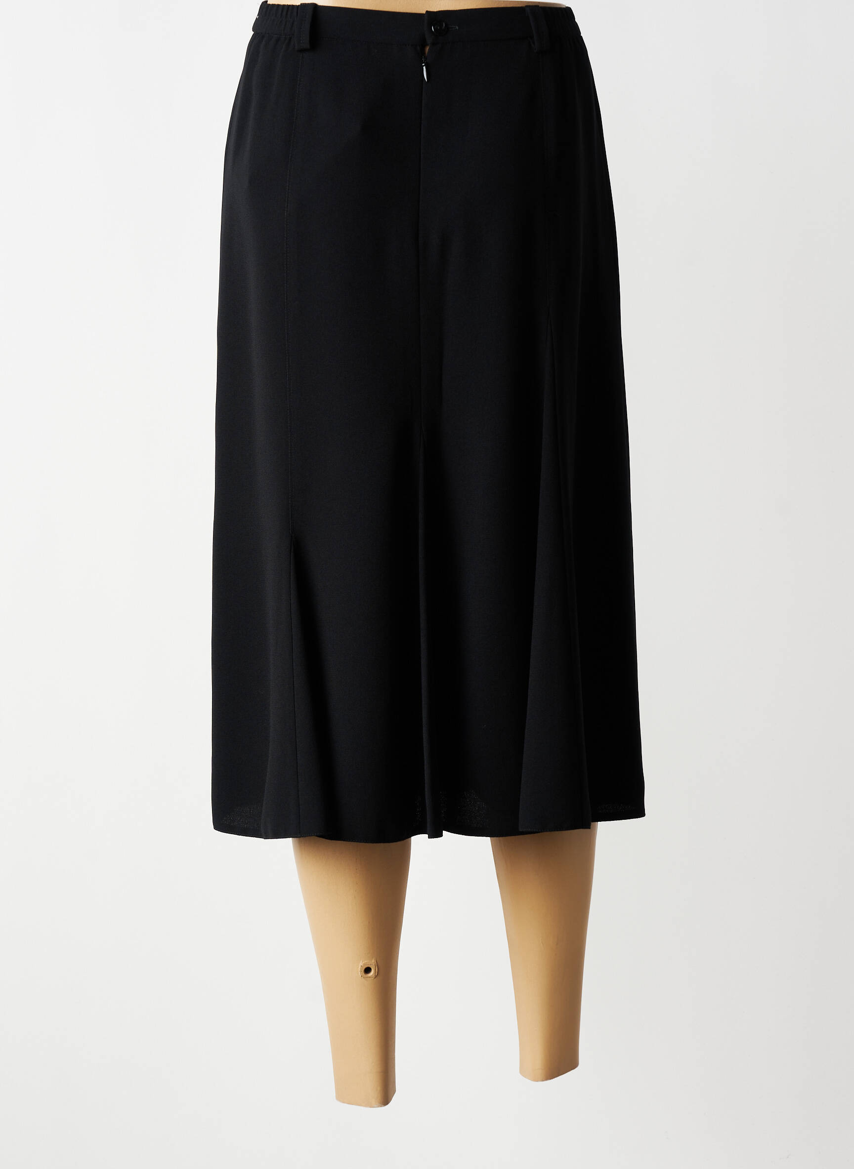 Jupe longue fermeture zippée au dos noir FRANCOISE femme