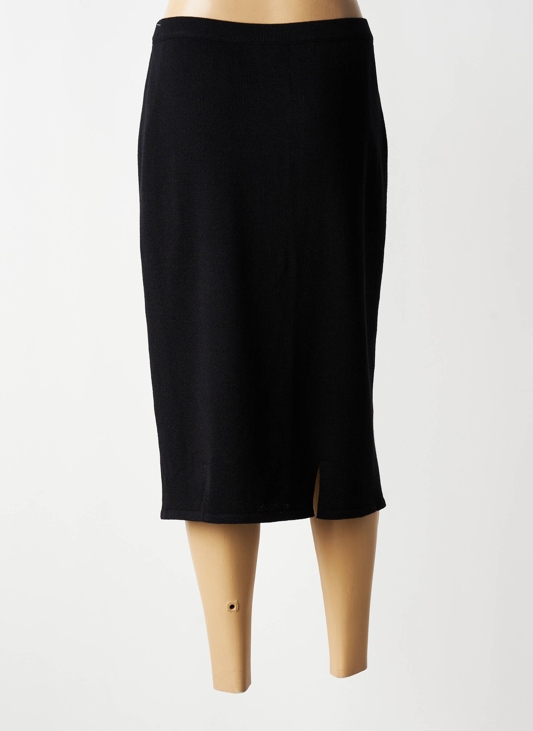 Jupe mi-longue stretch noir ATTITUDE femme