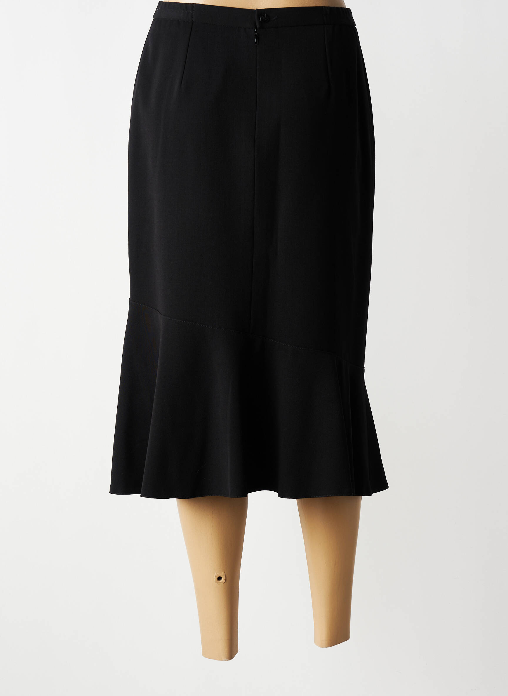 Jupe mi-longue taille normale noir FRANCOISE femme