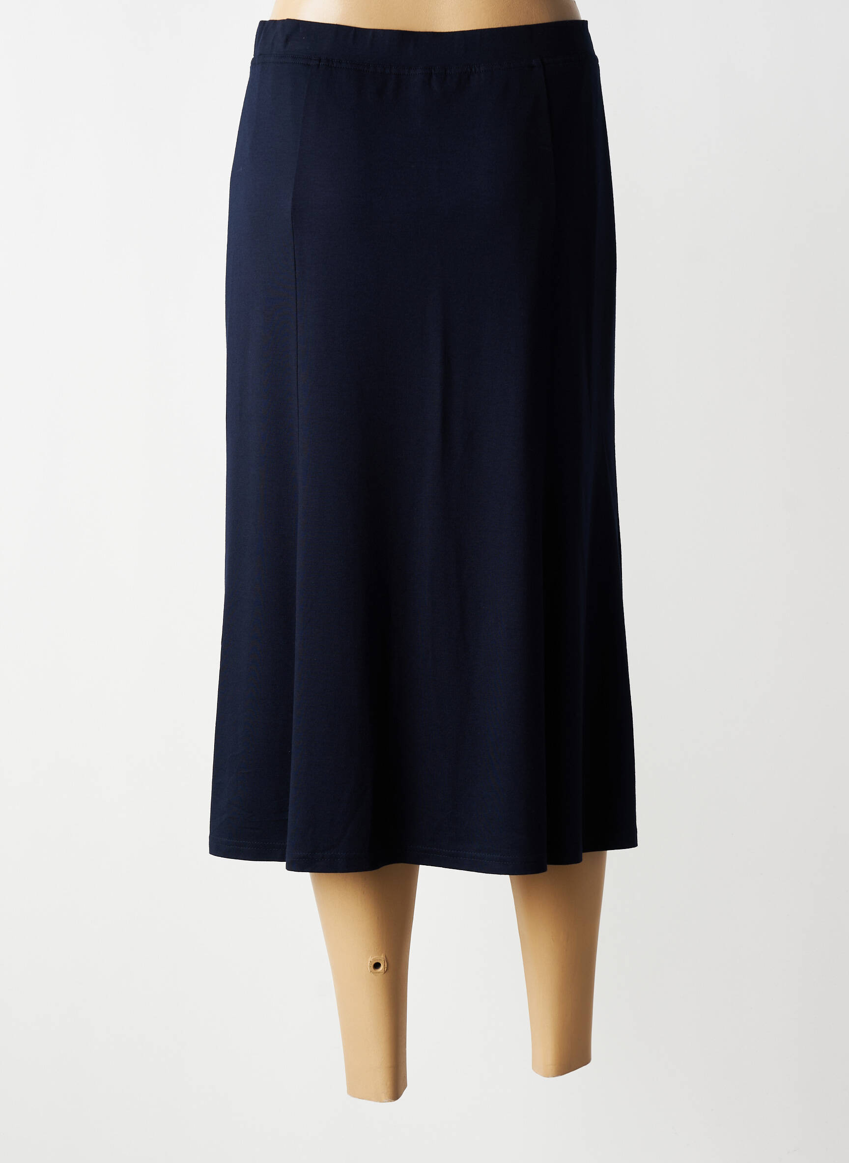 Jupe longue coupe fluide bleu LUCIA femme